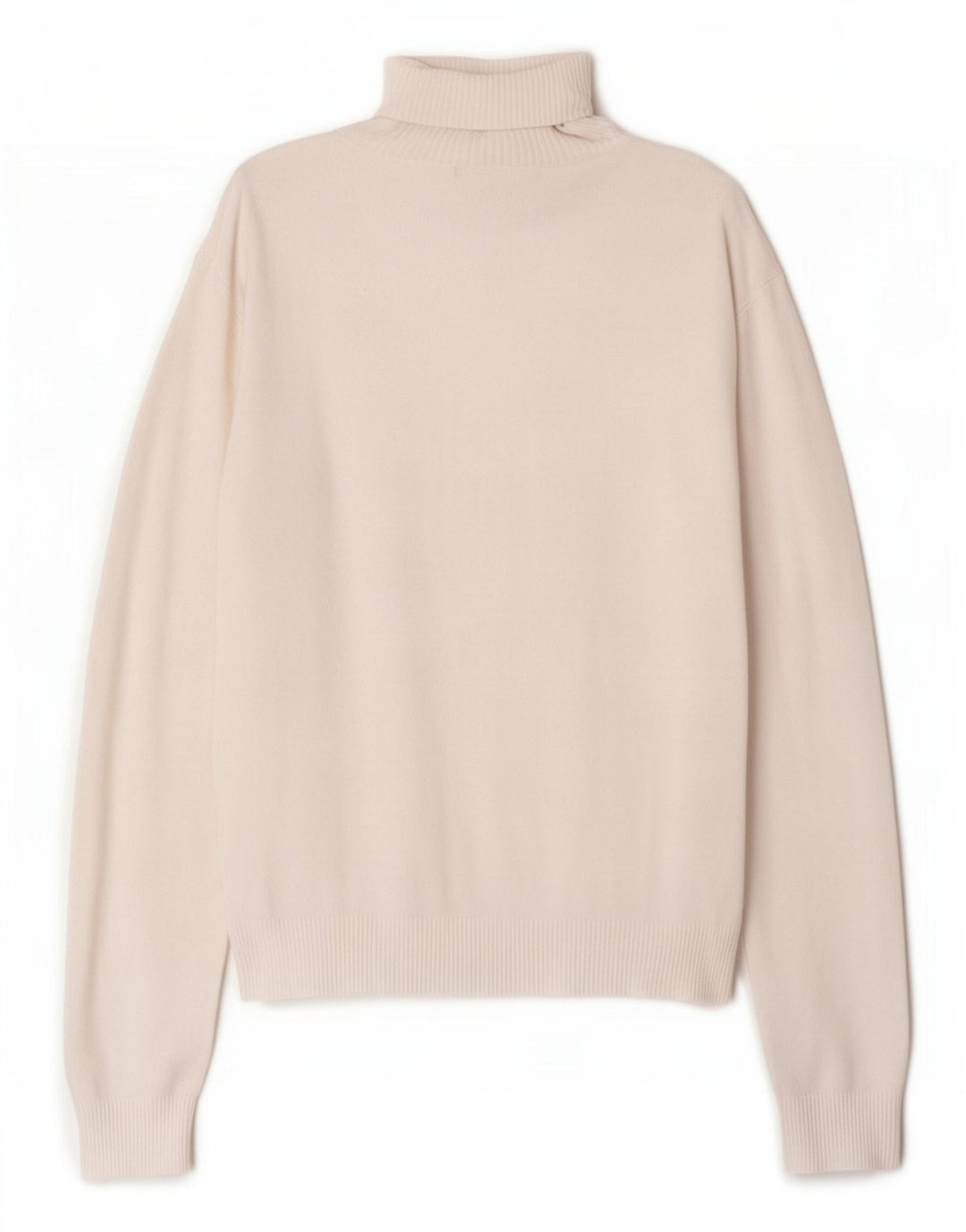 Zara Womens Roll Neck Jumper Sweater UK 14 Large White Rayon