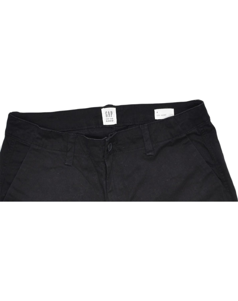 GAP Womens Casual Shorts US 4 Small W30 Black Cotton | Vintage | Thrift | Second-Hand | Used Clothing | Messina Hembry 