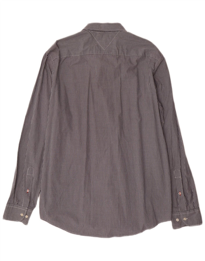 TOMMY HILFIGER Mens Regular Fit Shirt XL Grey Gingham
