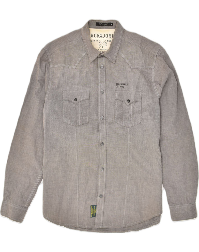 JACK & JONES Mens Shirt XL Grey Cotton | Vintage Jack & Jones | Thrift | Second-Hand Jack & Jones | Used Clothing | Messina Hembry 