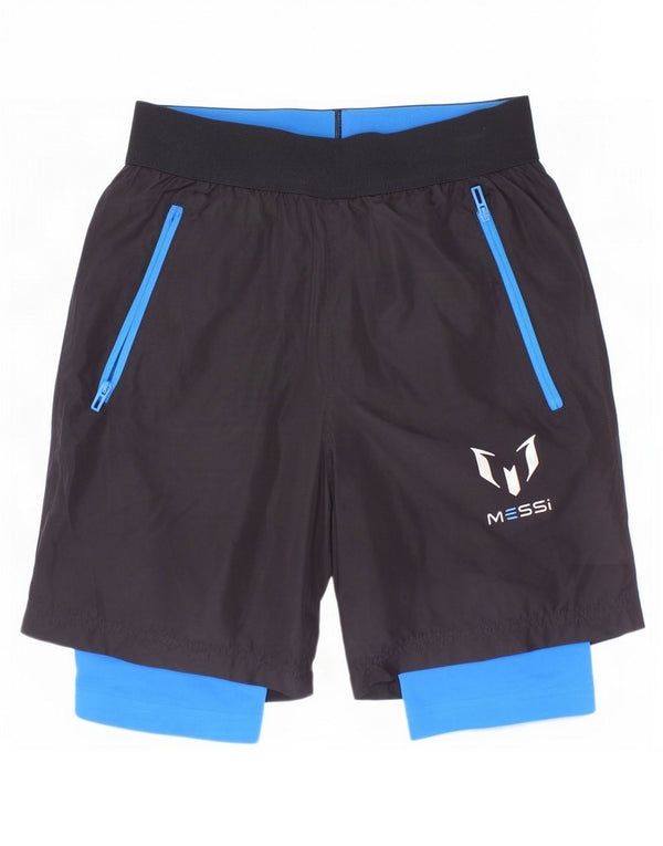 Adidas Boys MESSI Sport Shorts 9-10 Years Black Polyester