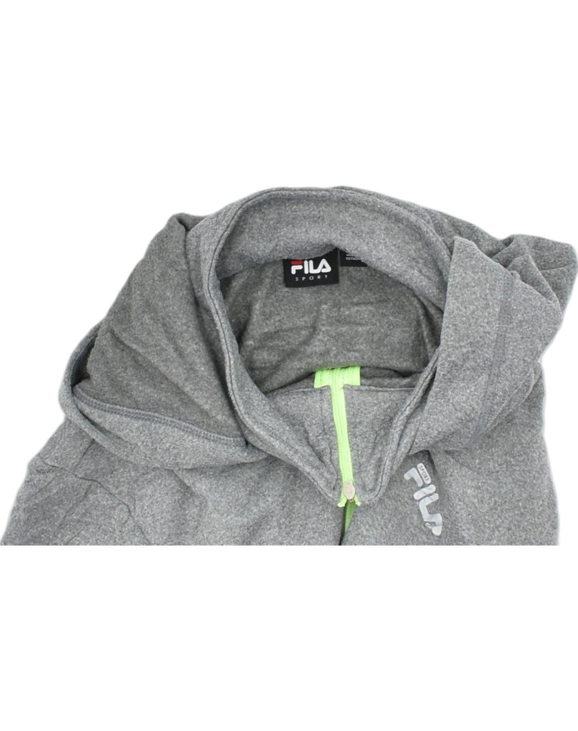 FILA Womens Hoodie Jumper UK 18 XL Grey Polyester | Vintage | Thrift | Second-Hand | Used Clothing | Messina Hembry 