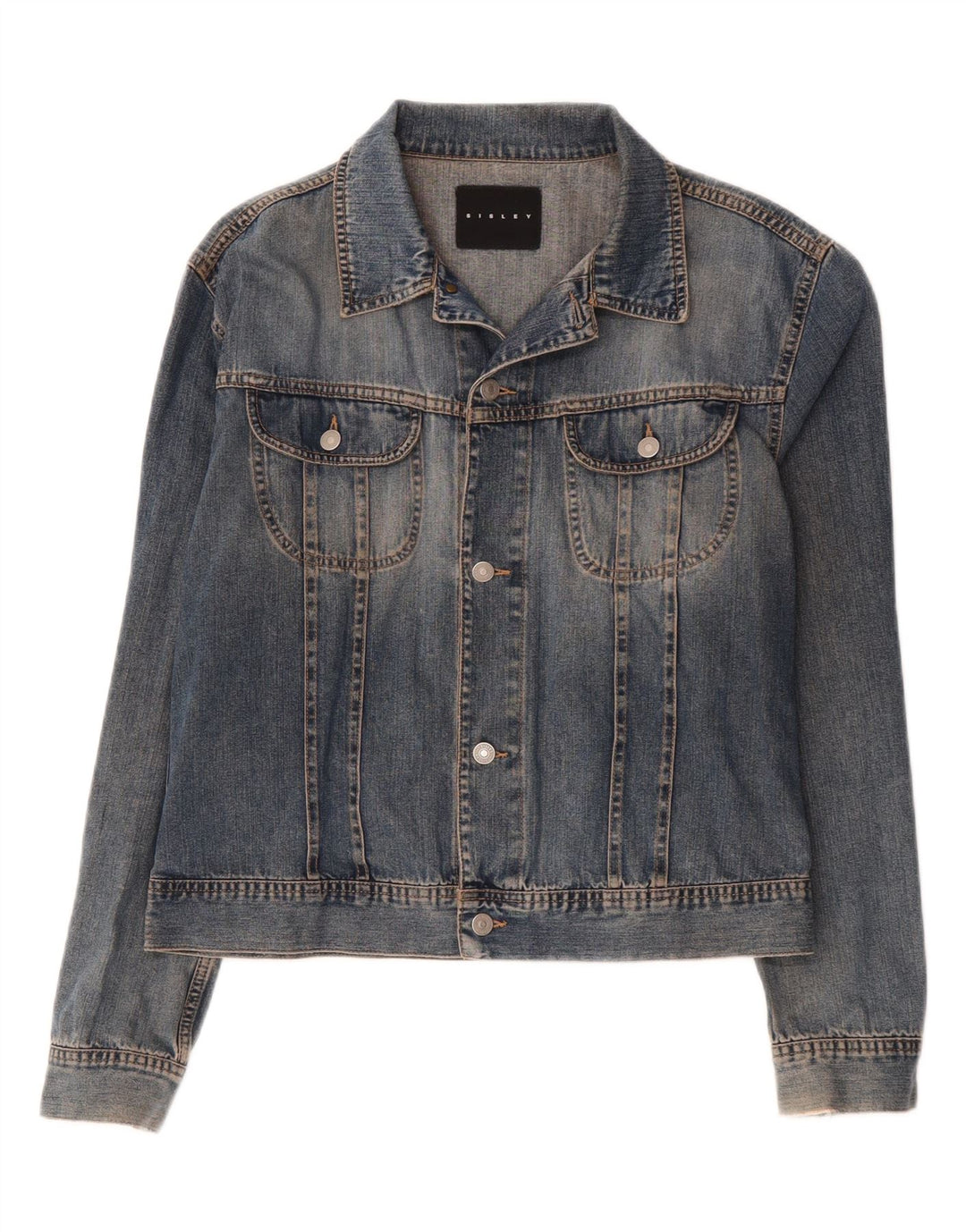 SISLEY Womens Denim Jacket UK 18 XL Blue Vintage Sisley and Second-Hand Sisley from Messina Hembry 