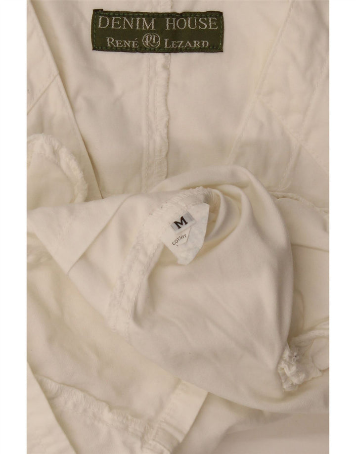 RENE LEZARD Womens Waistcoat UK 12 Medium White Cotton
