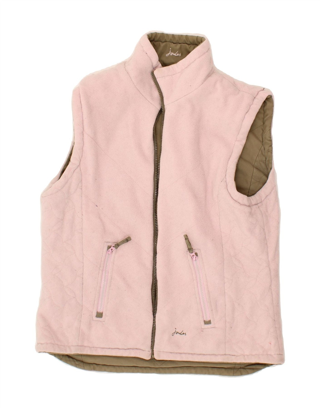 JOULES Girls Reversible Gilet 11-12 Years Brown Polyester Vintage Joules and Second-Hand Joules from Messina Hembry 