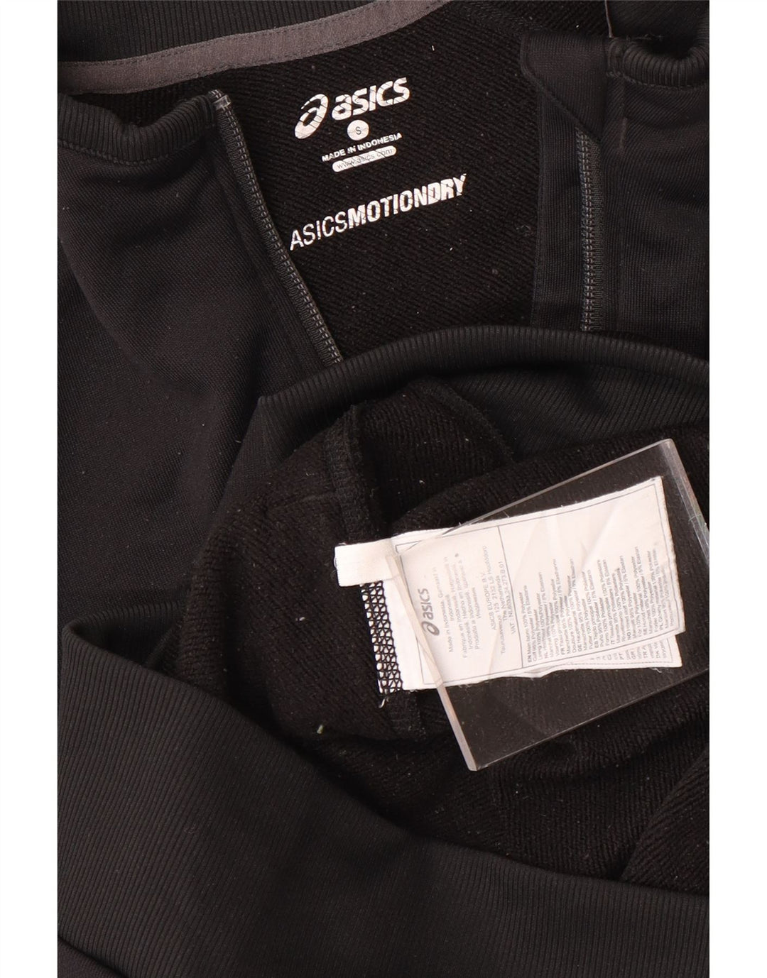 Asics Mens Tracksuit Top Jacket Small Black Polyester