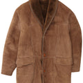 Carieri&Carieri Mens Shearling Overcoat IT 46 Small Brown