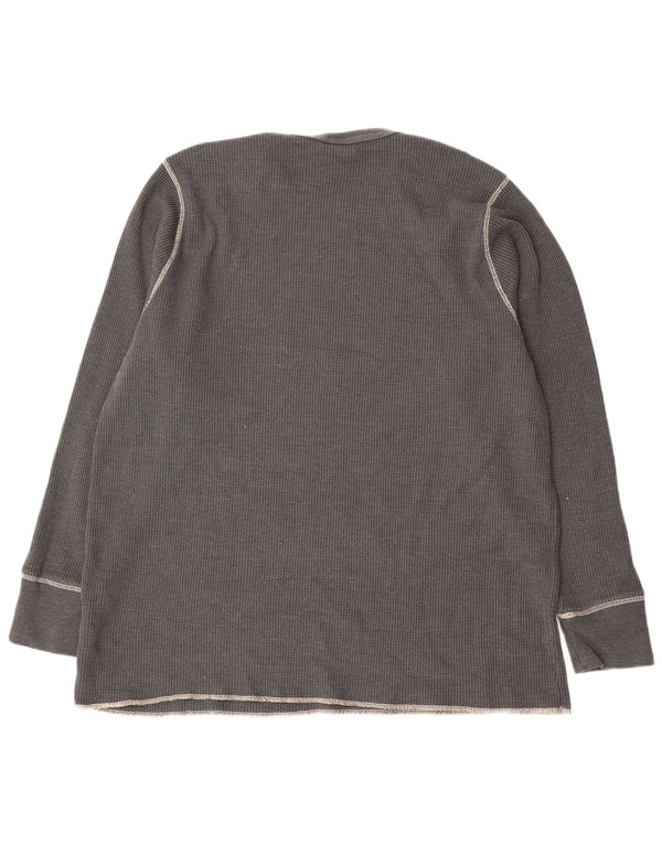 Nike Mens Top Long Sleeve 3XL Grey Cotton