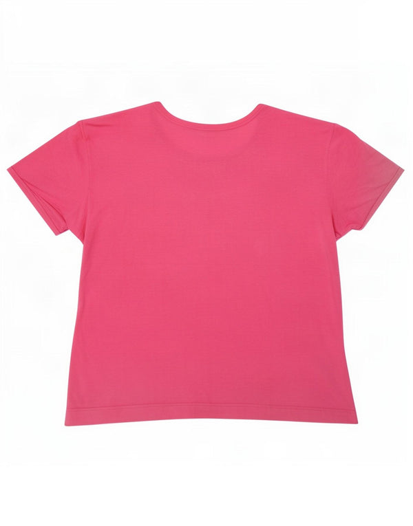 Gymnasium Womens T-Shirt Top UK 18 XL Pink Viscose