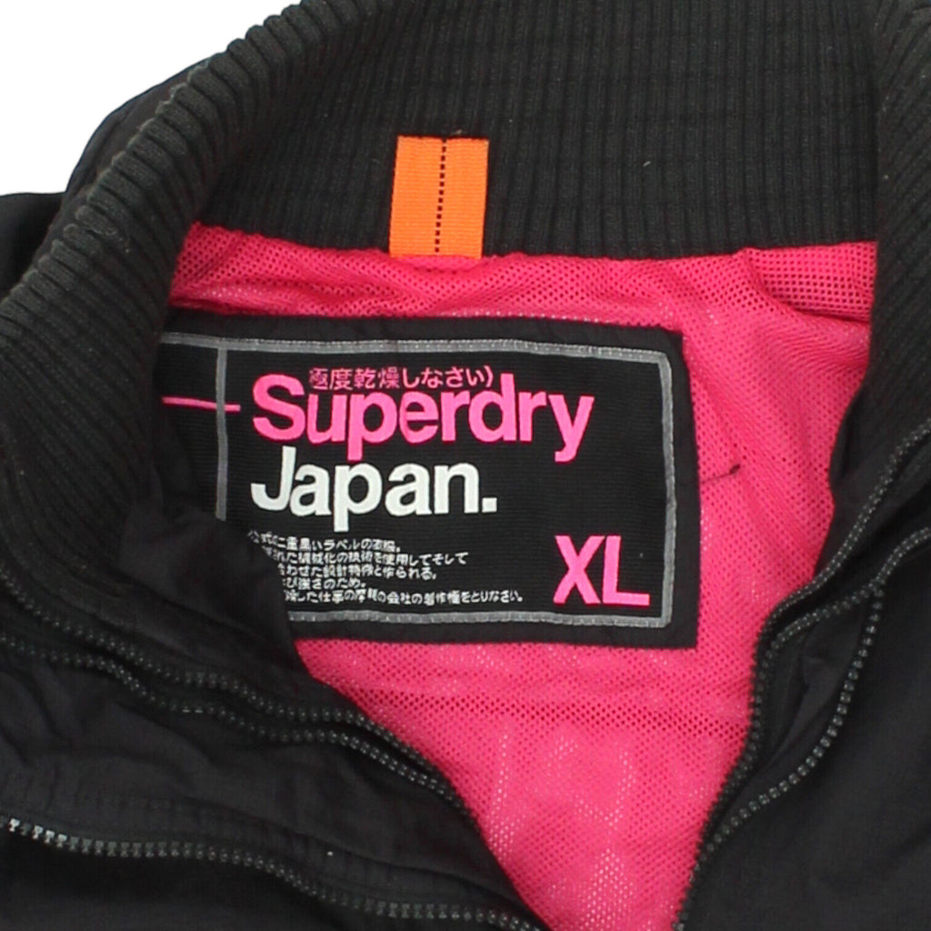 Superdry Windcheater Womens Black Nylon Jacket | Vintage Designer Windbreaker | Vintage Messina Hembry | Thrift | Second-Hand Messina Hembry | Used Clothing | Messina Hembry 