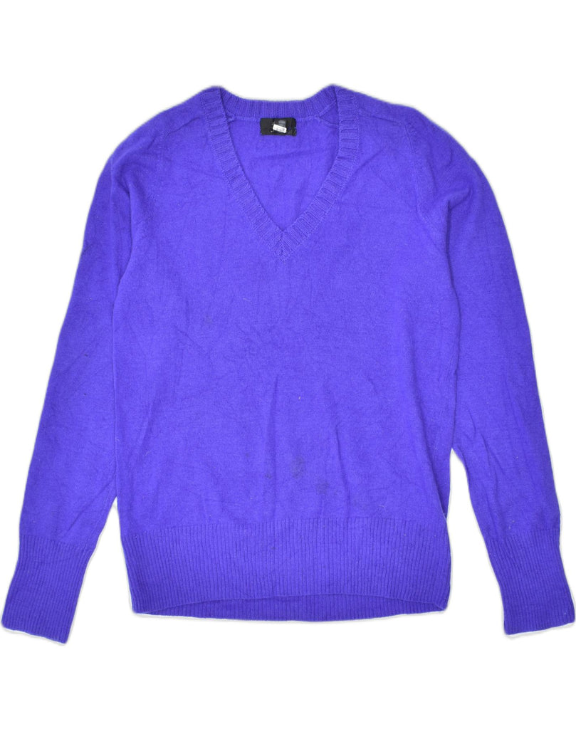 J. CREW Womens V-Neck Jumper Sweater UK 14 Medium Purple | Vintage | Thrift | Second-Hand | Used Clothing | Messina Hembry 