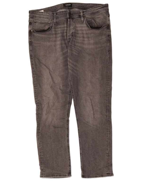 Jack & Jones Mens Slim Jeans W38 L32 Grey Cotton