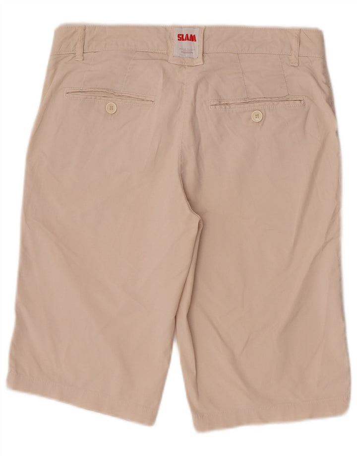 Slam Womens Chino Shorts IT 42 Medium W30  Beige Cotton