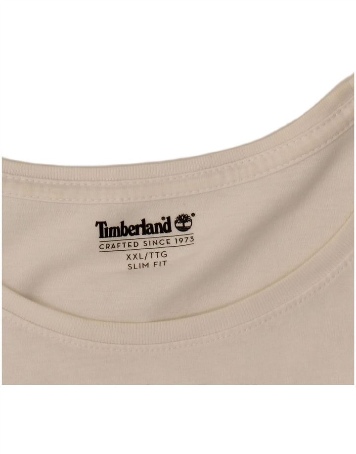 Timberland Mens Slim Fit T-Shirt Top 2XL White
