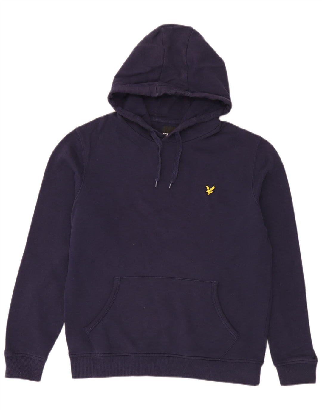 Lyle & Scott Mens Hoodie Jumper Medium Navy Blue Cotton