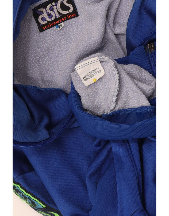 Asics Mens Graphic Tracksuit Top Jacket IT 56 2XL Blue Polyamide