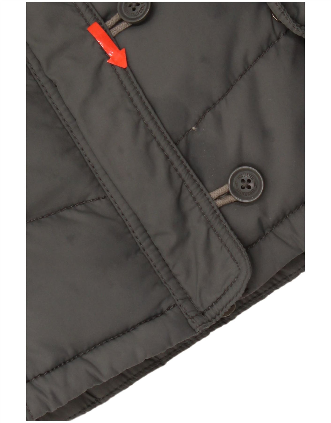 Hollister Womens Padded Gilet UK 14 Large Grey Polyester