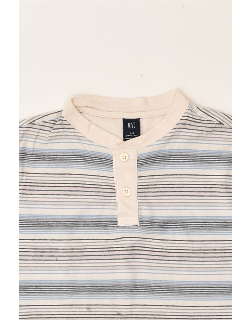 GAP Boys T-Shirt Top 8-9 Years Grey Striped Cotton | Vintage Gap | Thrift | Second-Hand Gap | Used Clothing | Messina Hembry 