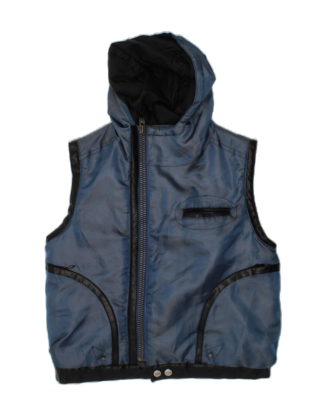 GIANFRANCO FERRE Boys Hooded Gilet 4-5 Years Blue Vintage Gianfranco Ferre and Second-Hand Gianfranco Ferre from Messina Hembry 
