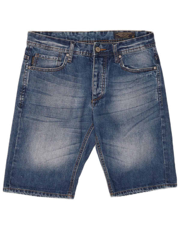 Jack & Jones Mens Denim Shorts Medium W32 Blue Cotton