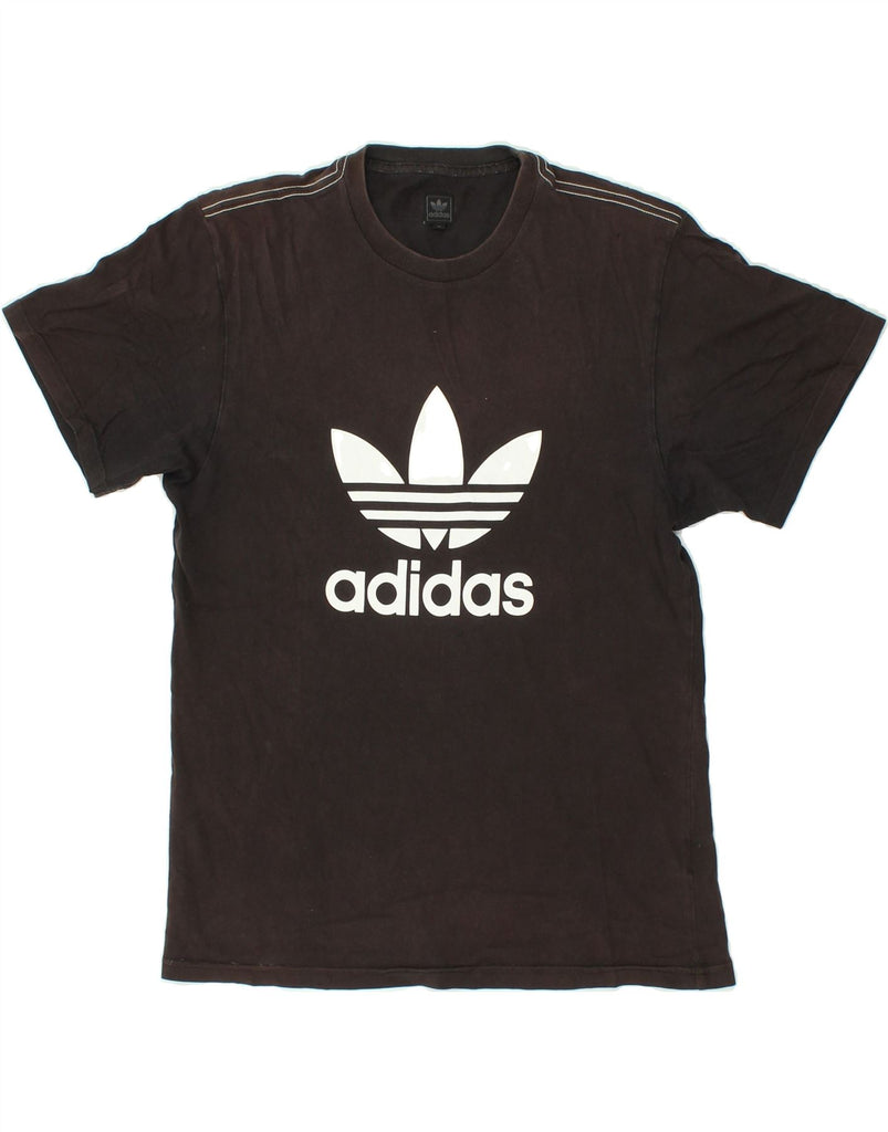 ADIDAS Mens Graphic T-Shirt Top Medium Black Vintage Adidas and Second-Hand Adidas from Messina Hembry 