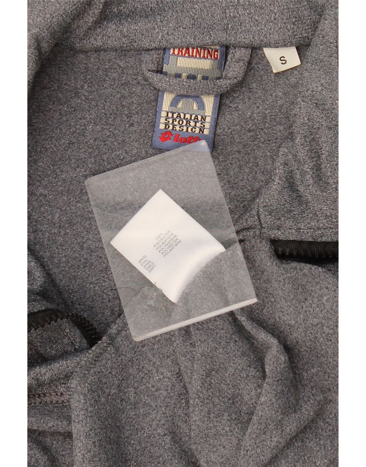 LOTTO Mens Graphic Tracksuit Top Jacket Small Grey Flecked Polyester