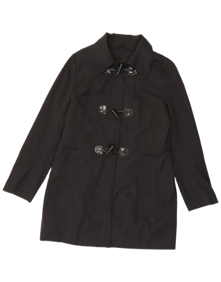 Nautica Womens Duffle Coat UK 14 Medium Black Cotton