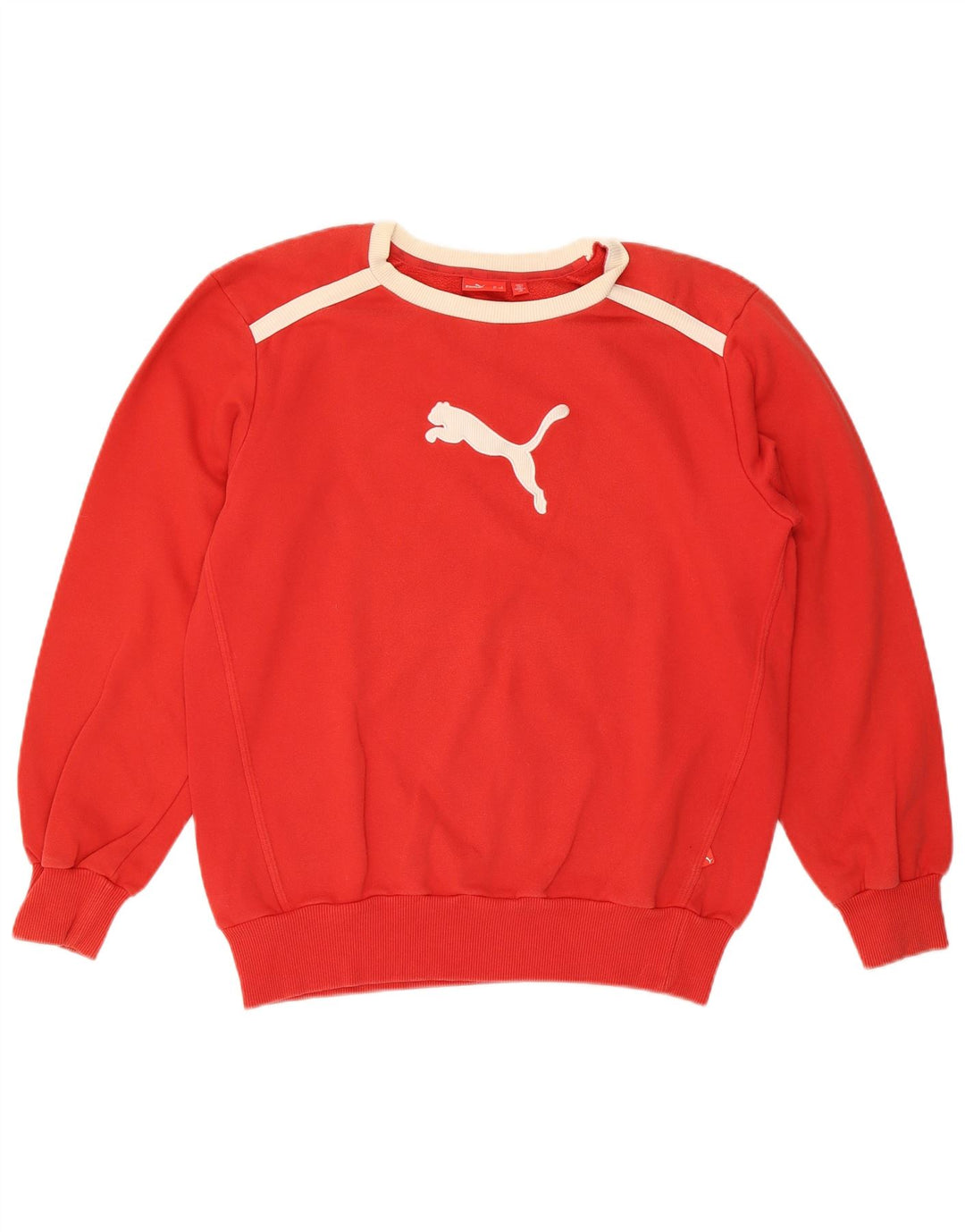 Puma Mens Graphic Sweatshirt Jumper Small Red Colourblock