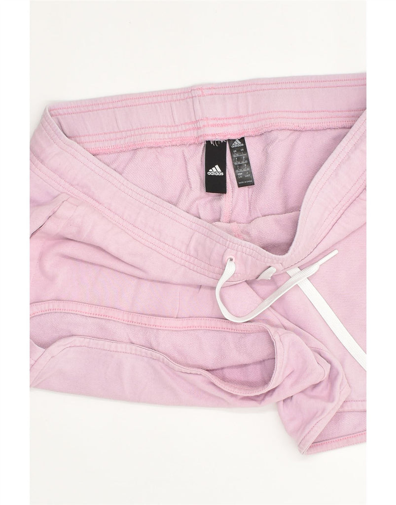 ADIDAS Womens Sport Shorts UK 14 Large Pink Cotton | Vintage Adidas | Thrift | Second-Hand Adidas | Used Clothing | Messina Hembry 