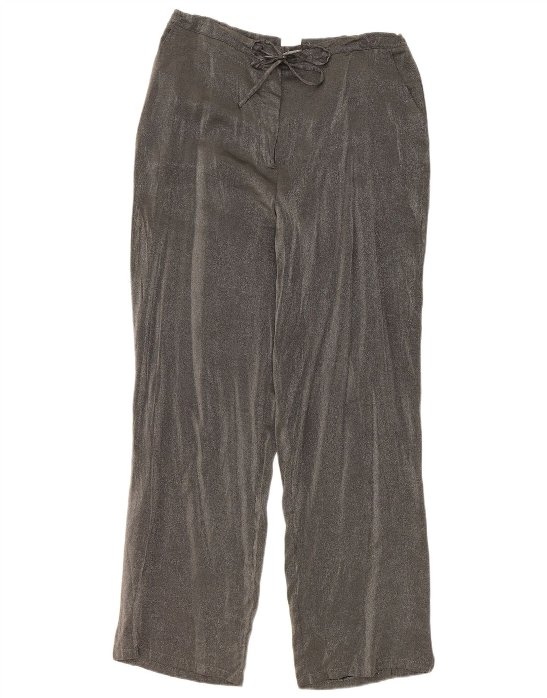 Marks & Spencer Womens Straight Casual Trousers W32 L30 Grey Viscose