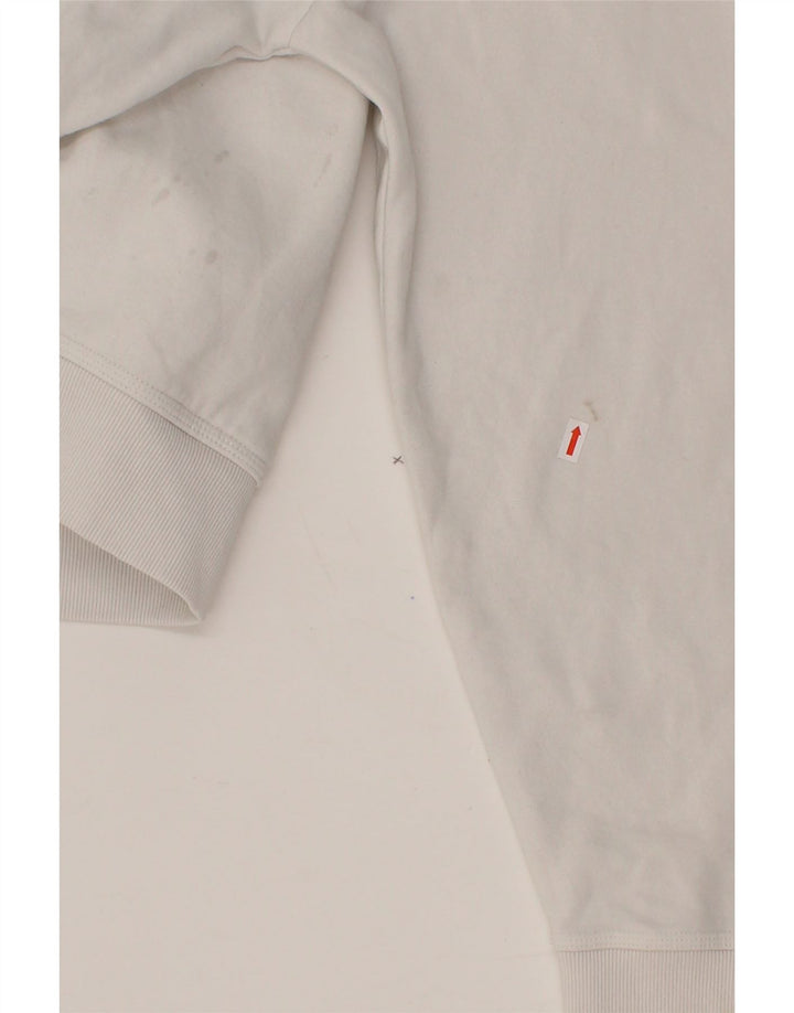 CHAMPION Mens Graphic Hoodie Jumper Large White Cotton Vintage Champion and Second-Hand Champion from Messina Hembry 