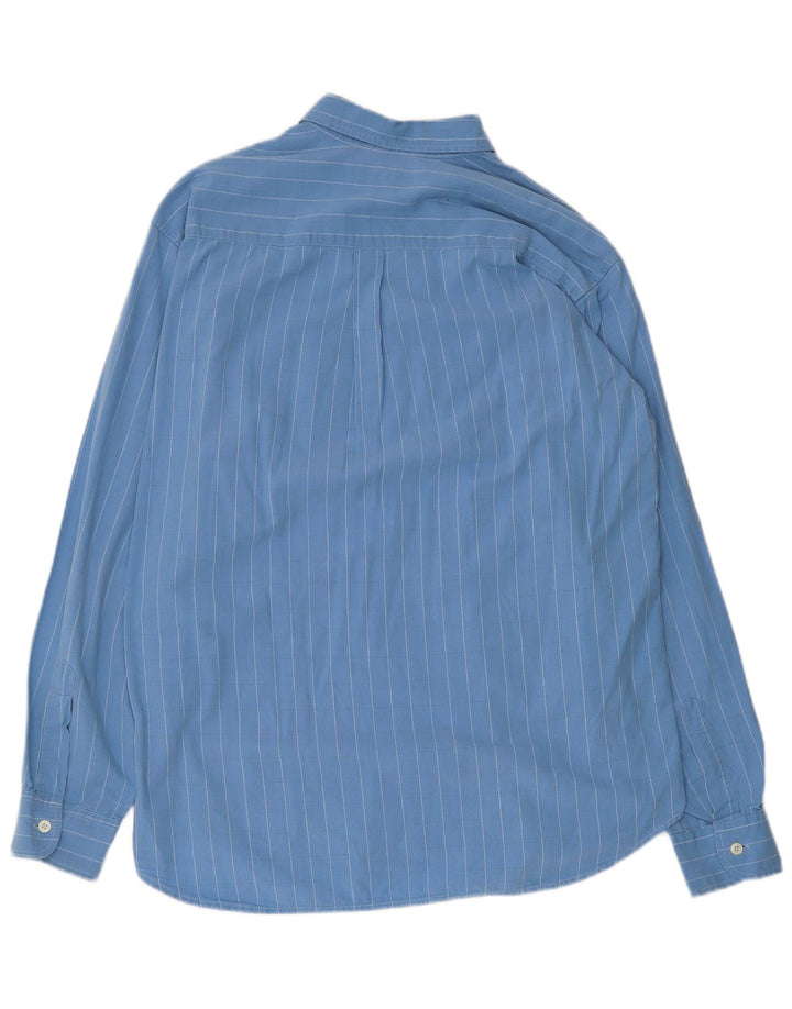 CARRERA Mens Shirt Large Blue Pinstripe Cotton