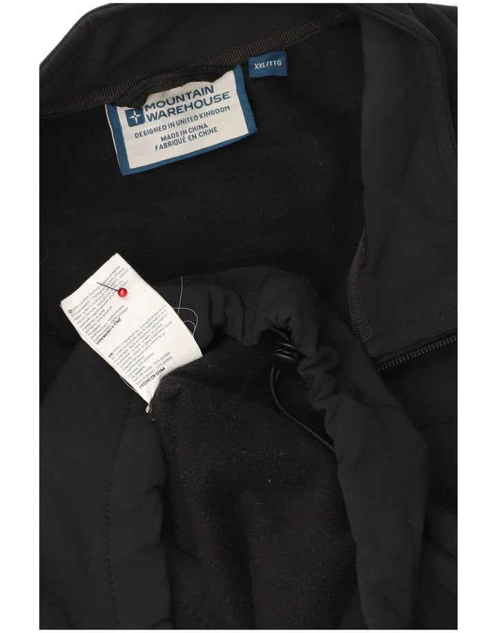 MOUNTAIN WAREHOUSE Mens Windbreaker Jacket UK 44 2XL Black Polyester