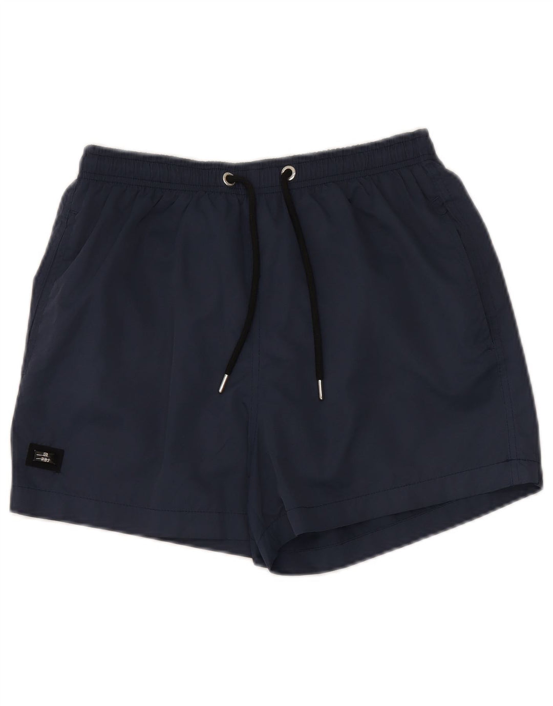 Vintage Mens Swimming Shorts Medium  Navy Blue Polyester