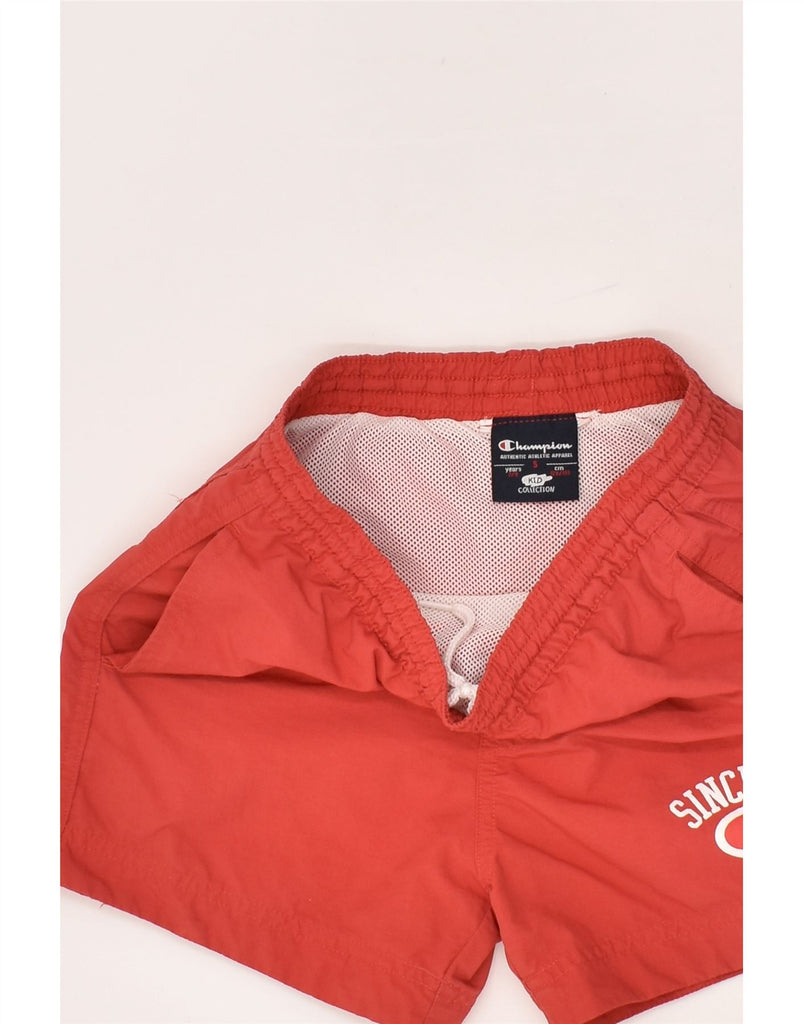 CHAMPION Boys Graphic Sport Shorts 7-8 Years Small Red | Vintage Champion | Thrift | Second-Hand Champion | Used Clothing | Messina Hembry 