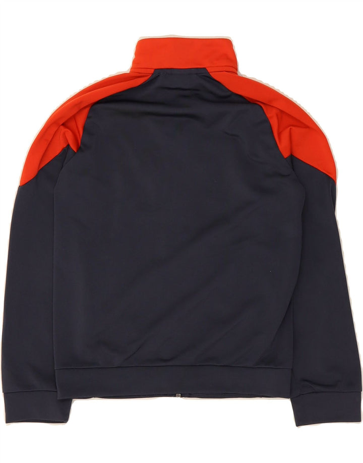 PUMA Boys Graphic Tracksuit Top Jacket 9-10 Years Navy Blue Colourblock Vintage Puma and Second-Hand Puma from Messina Hembry 