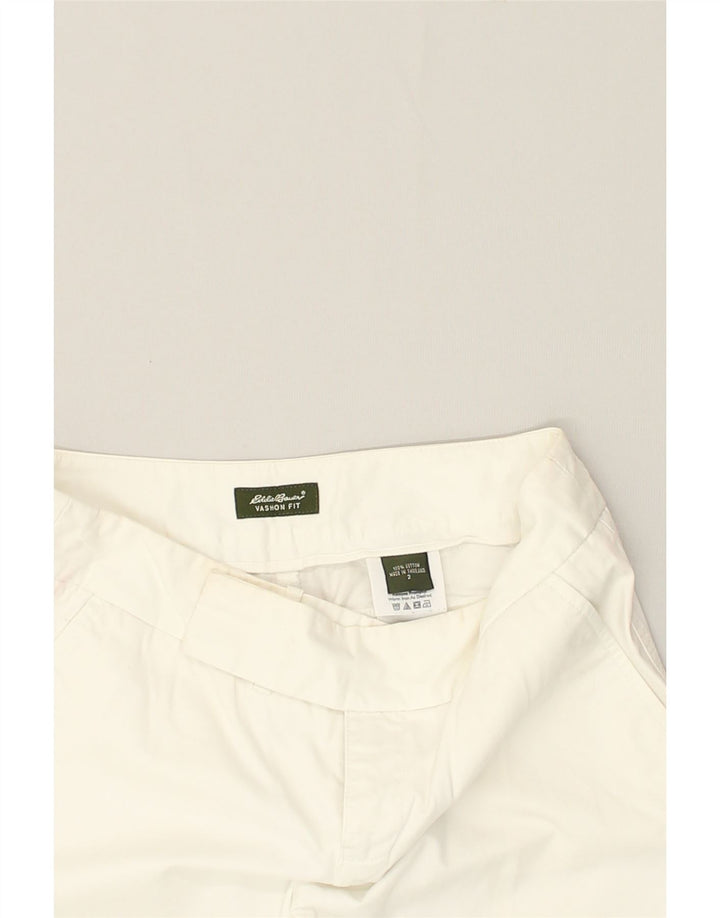 EDDIE BAUER Womens Vashon Fit Chino Shorts US 2 XS W28 Off White Cotton | Vintage Eddie Bauer | Thrift | Second-Hand Eddie Bauer | Used Clothing | Messina Hembry 