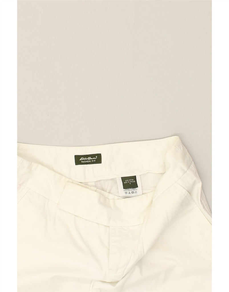 EDDIE BAUER Womens Vashon Fit Chino Shorts US 2 XS W28 Off White Cotton | Vintage Eddie Bauer | Thrift | Second-Hand Eddie Bauer | Used Clothing | Messina Hembry 