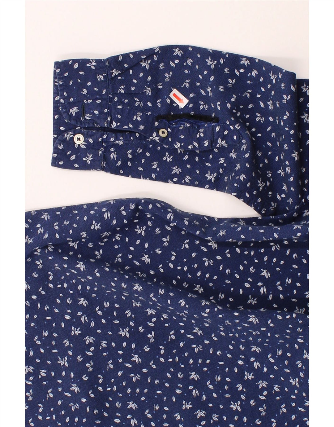 ZARA Mens Relaxed Fit Shirt Medium Navy Blue Floral Vintage Zara and Second-Hand Zara from Messina Hembry 