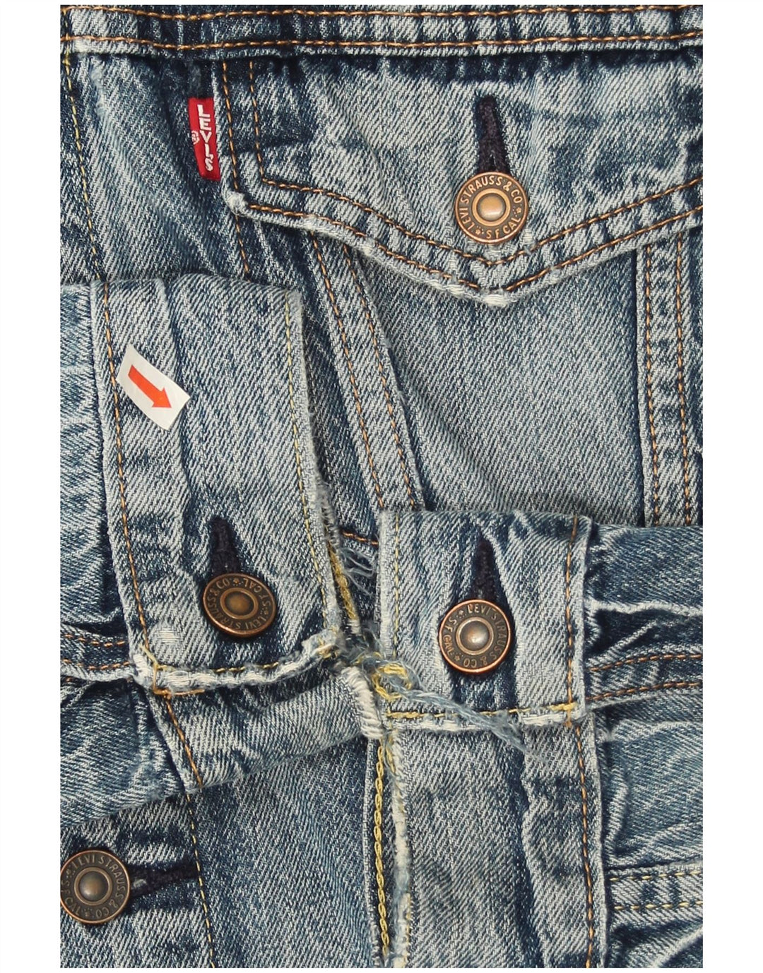 Levi's Mens Denim Jacket UK 38 Medium Blue Cotton