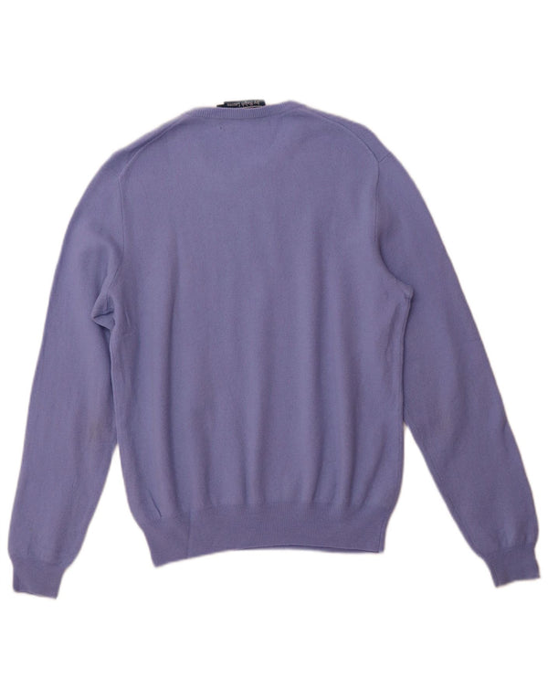 POLO RALPH LAUREN Mens Crew Neck Jumper Sweater Small Purple Merino Wool