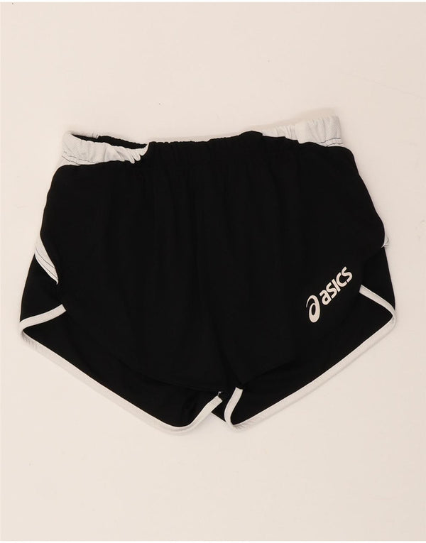 Asics Womens Sport Shorts UK 8 Small  Black Colourblock Polyester