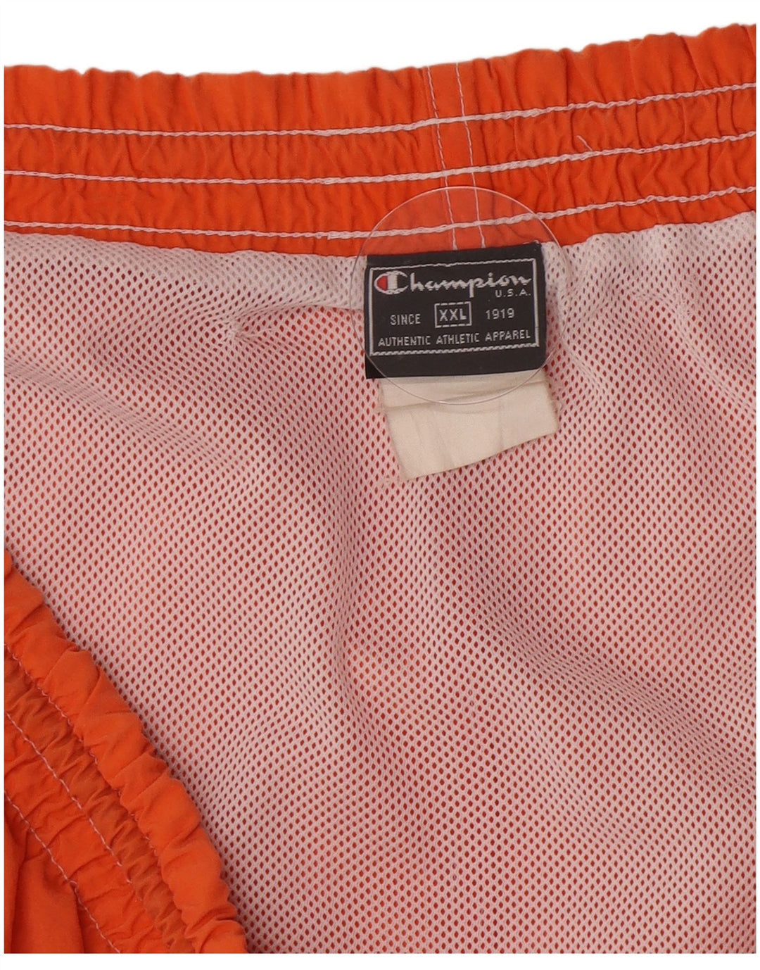 Champion Mens Graphic Swimming Shorts 2XL Orange Colourblock Polyamide