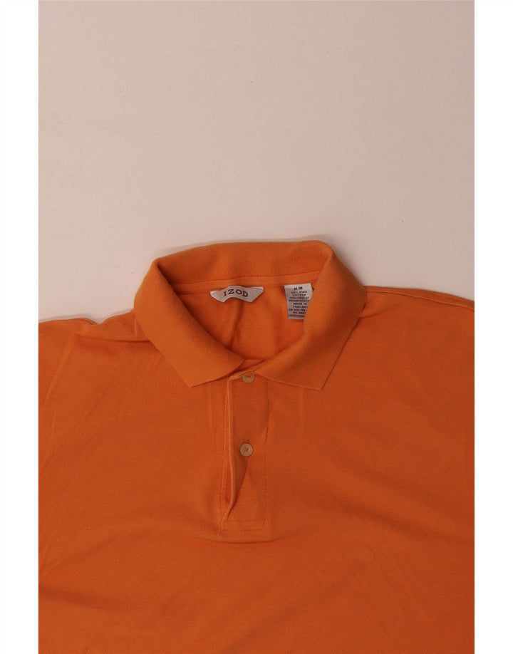 IZOD Mens Polo Shirt Medium Orange Cotton