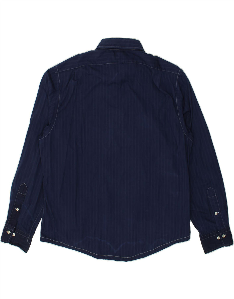 POLO RALPH LAUREN Mens Curham Custom Fit Shirt Size 17 XL Navy Blue | Vintage Polo Ralph Lauren | Thrift | Second-Hand Polo Ralph Lauren | Used Clothing | Messina Hembry 