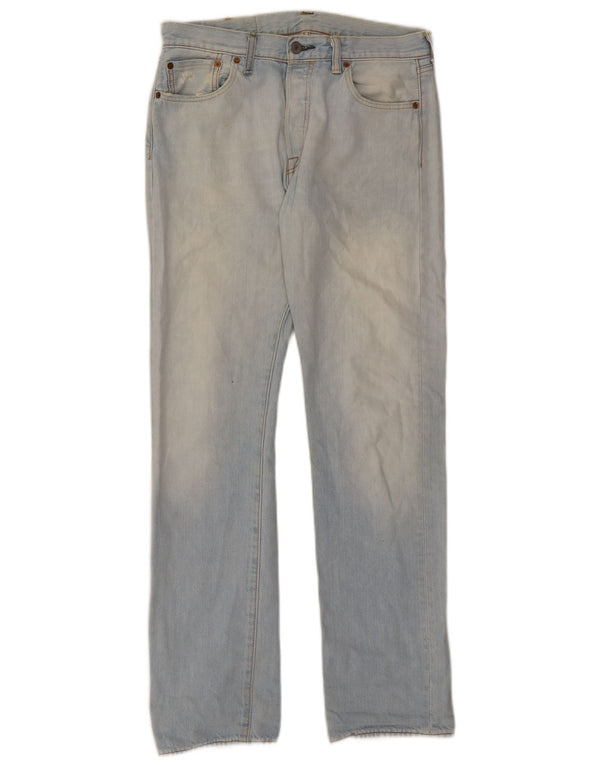 Levi's Mens 501 Straight Jeans W30 L32 Blue Cotton