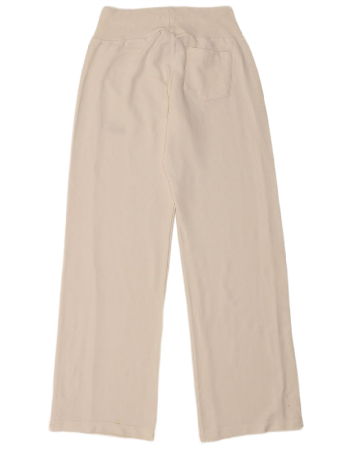 Puma Womens Tracksuit Trousers UK 14 Large White Cotton