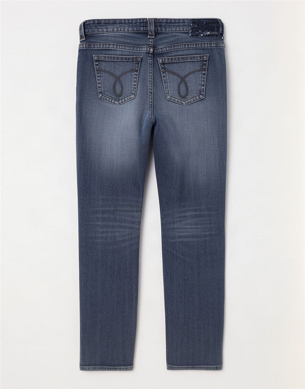 Calvin Klein Womens Slim Jeans W28 L28 Blue