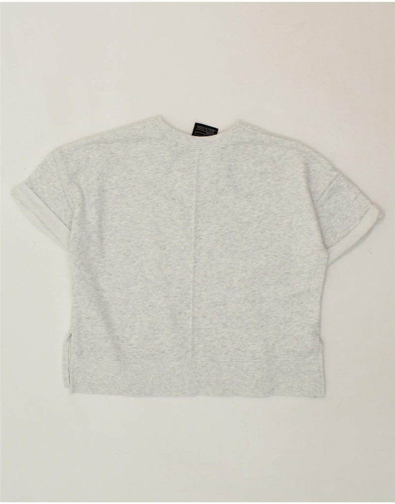 NIKE Girls Graphic Short Sleeve Sweatshirt Jumper 12-13 Years Large Grey Vintage Nike and Second-Hand Nike from Messina Hembry 