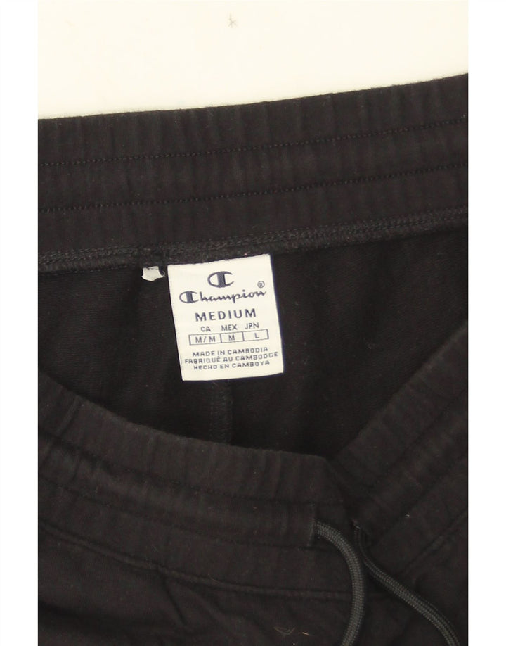 Champion Womens Graphic Tracksuit Trousers Joggers UK 12 Medium  Black